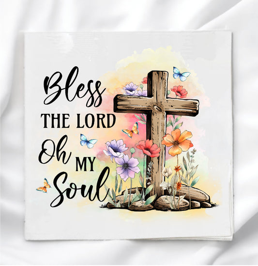 Bless The Lord Oh My Soul Fabric Panel Quilt Block