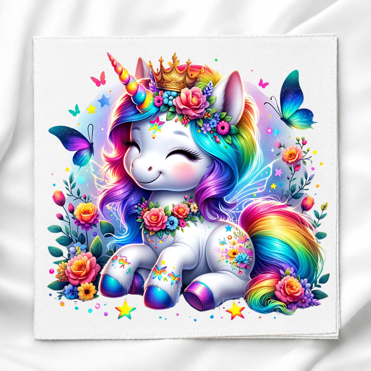 Unicorn Fabric Panel Quilt Block