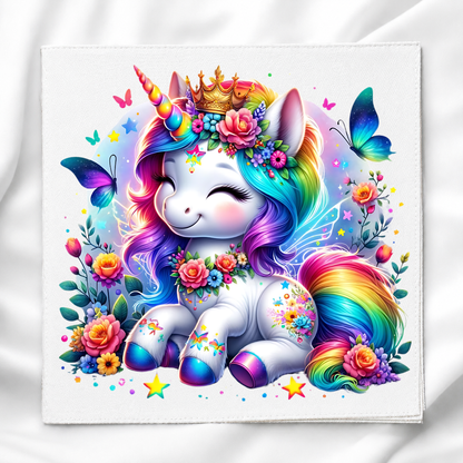 Unicorn Fabric Panel Quilt Block