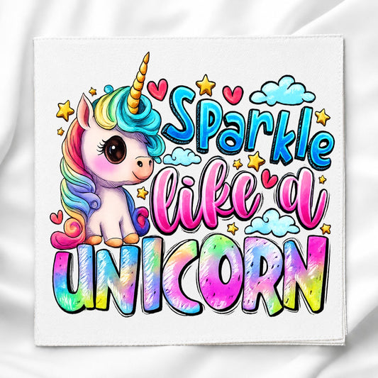 Sparkle Like A Unicorn Fabric Panel Quilt Block