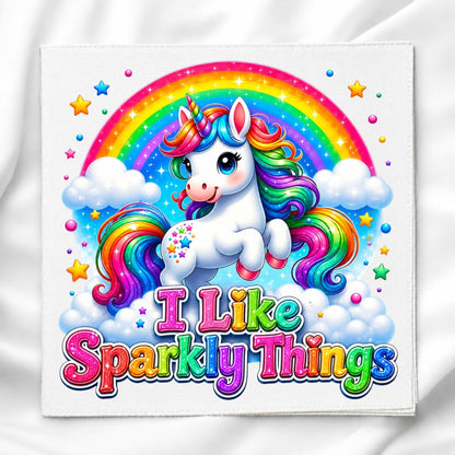 Sparkly Unicorn Fabric Panel Quilt Block