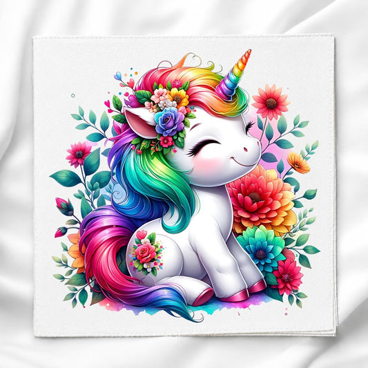 Unicorn Fabric Panel Quilt Block
