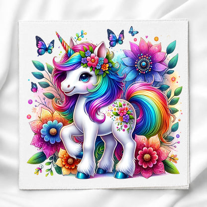 Unicorn Fabric Panel Quilt Block
