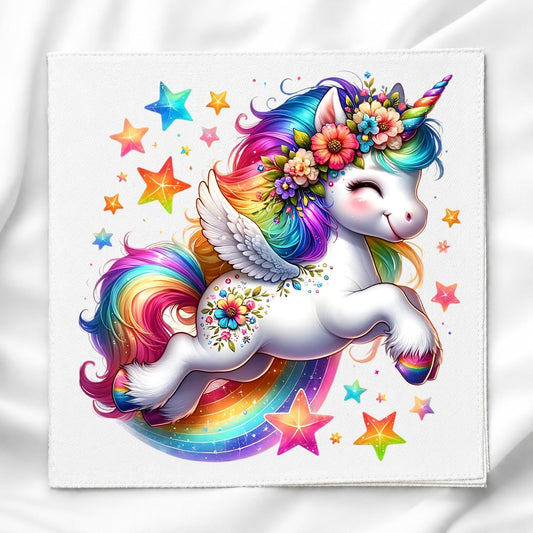 Unicorn Fabric Panel Quilt Block