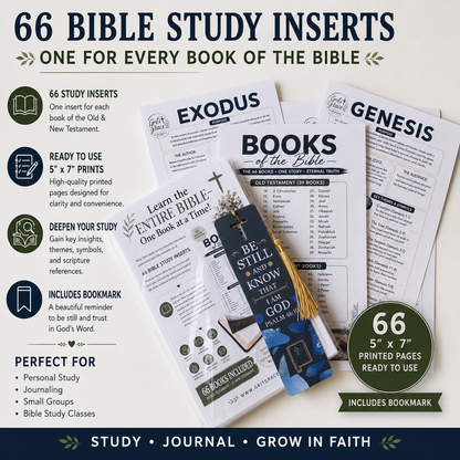 Bible Study Inserts | Complete 66-Book Bible Study Set