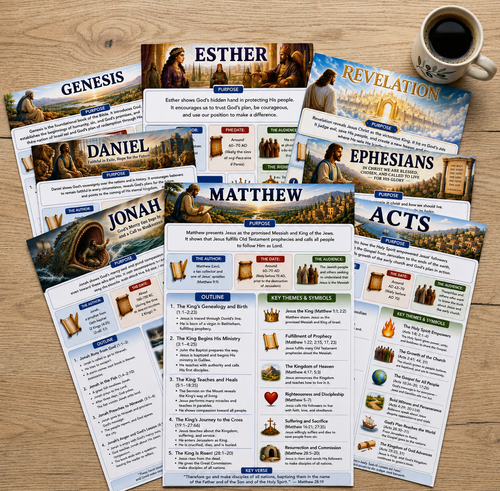 Bible Study Inserts | Complete 66-Book Bible Study Set | Loaded Bible Tip Ins ( Instant Download )
