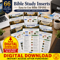 Bible Study Inserts | Complete 66-Book Bible Study Set | Loaded Bible Tip Ins ( Instant Download )