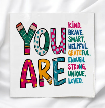 Inspiring School Teacher Fabric Panel Quilt Block