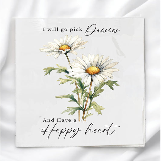 Daisy Flower Fabric Panel Quilt Block