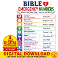 Emergency Bible Numbers Insert (Instant Download)